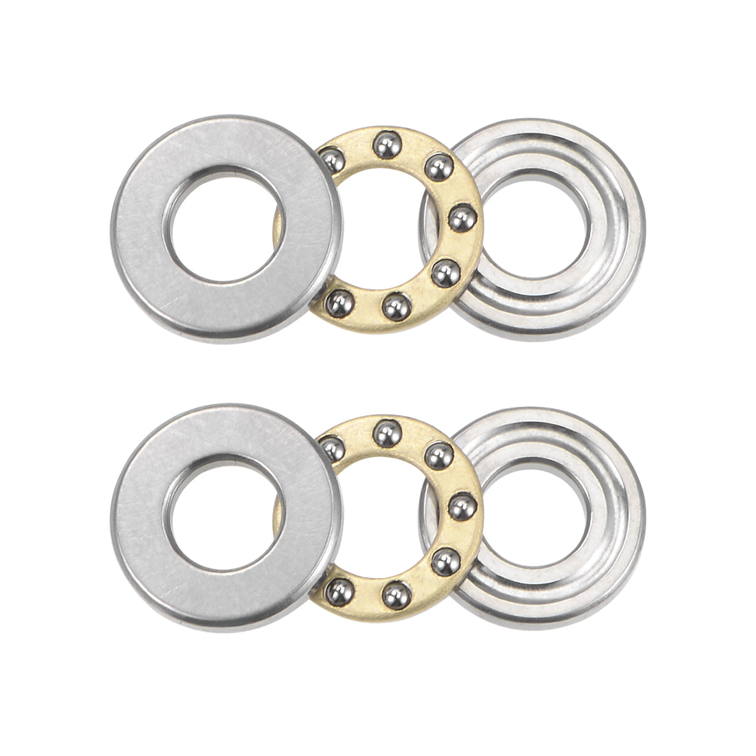 uxcell Uxcell F5-11M Miniature Thrust Ball Bearing 5x11x4.5mm Chrome Steel with Washer 2Pcs