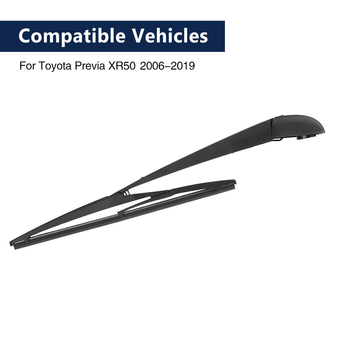 X AUTOHAUX Car Rear Windshield Wiper Blade Arm Set Black 310mm 12 Inch for Toyota Previa XR50 2006-2019
