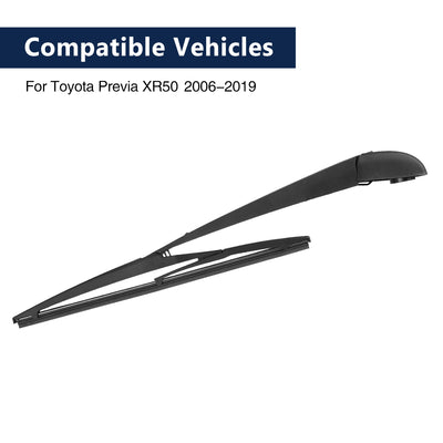 Harfington Car Rear Windshield Wiper Blade Arm Set Black 310mm 12 Inch for Toyota Previa XR50 2006-2019