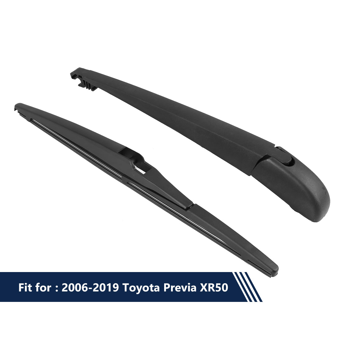 X AUTOHAUX Car Rear Windshield Wiper Blade Arm Set Black 310mm 12 Inch for Toyota Previa XR50 2006-2019