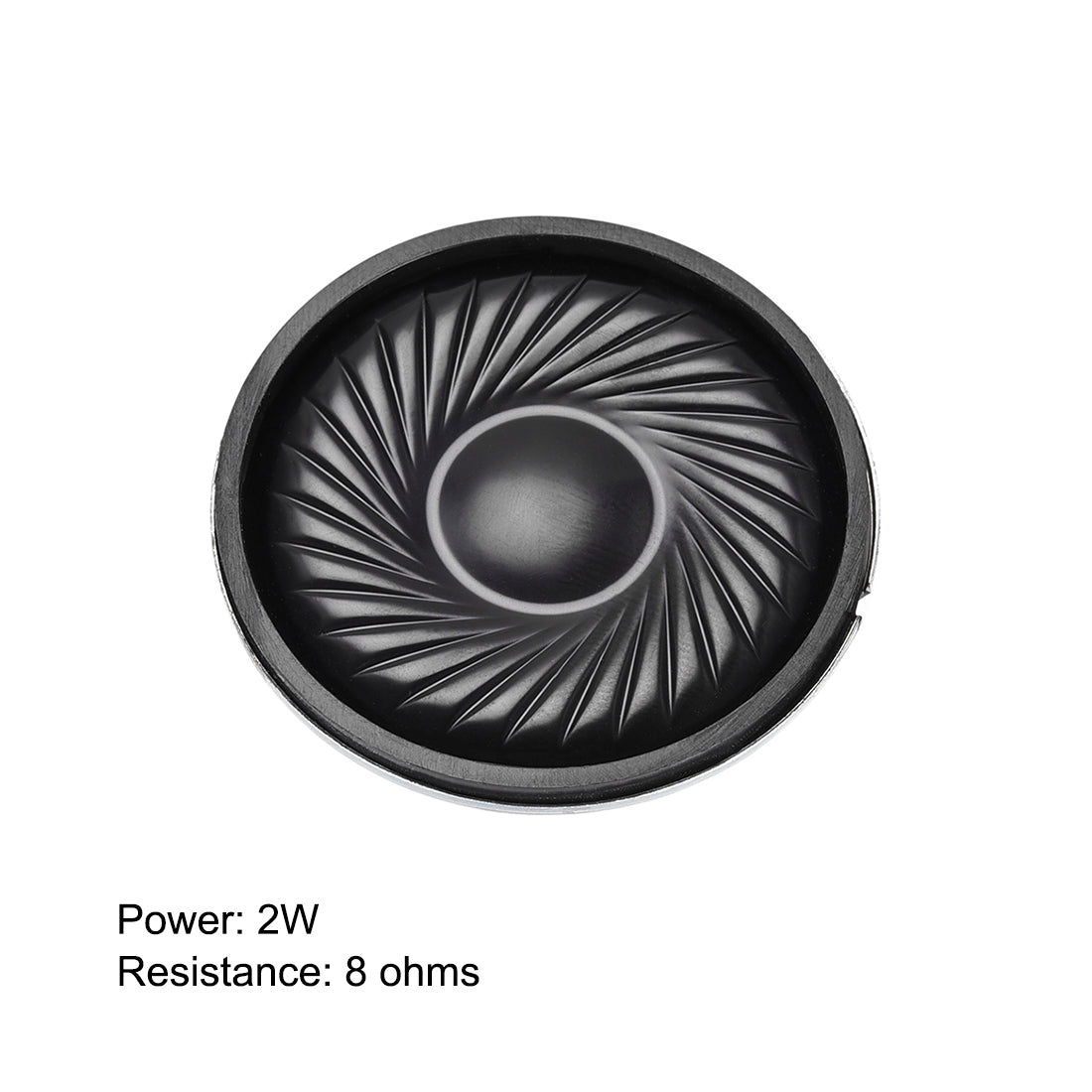uxcell Uxcell 2Pcs Round Internal Magnet Speaker Loudspeaker 8 Ohm 2W 1.5 inch Dia Steel Shell