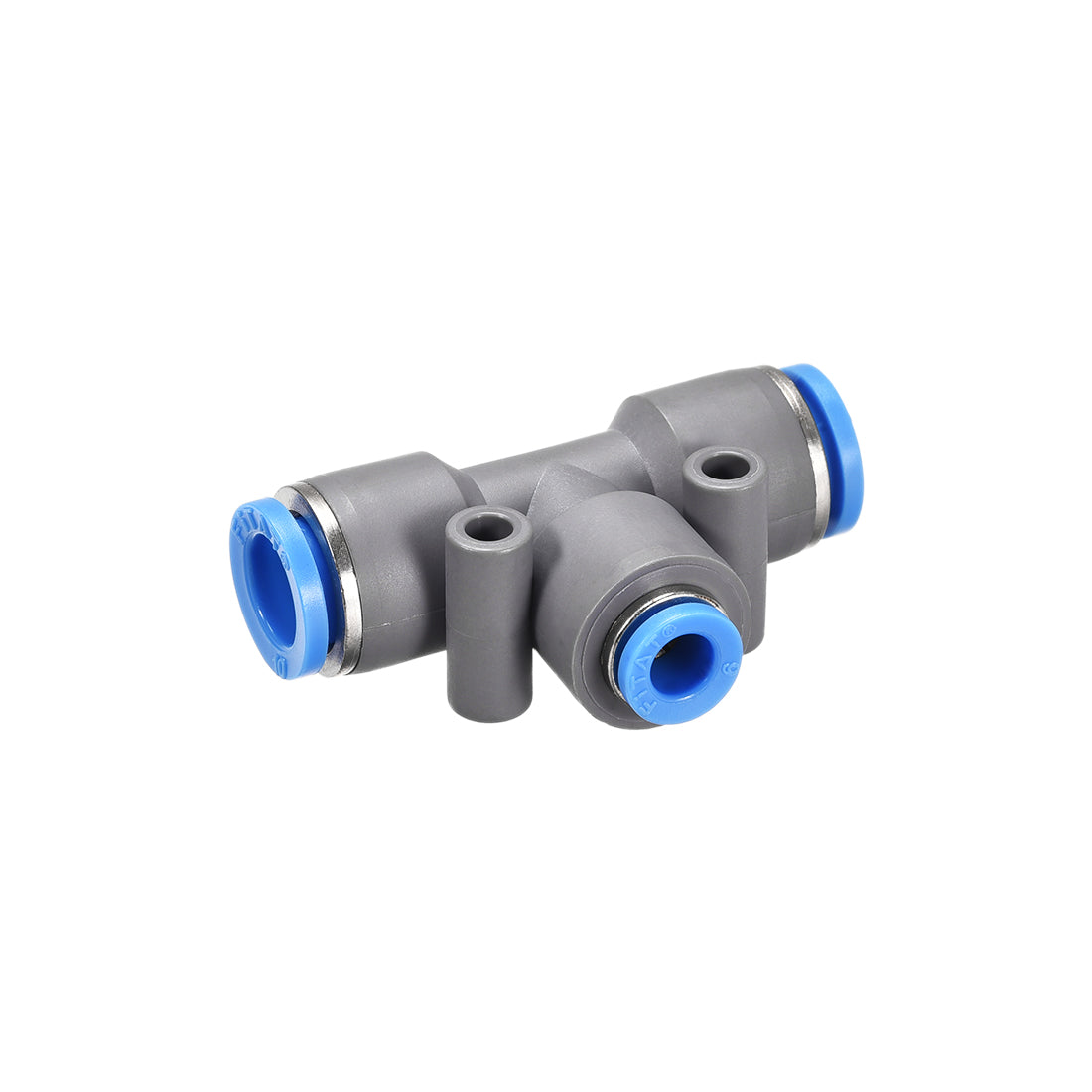 uxcell Uxcell Push To Connect Fittings T Type Tee Tube Connect 10-6mm OD Grey Push Lock