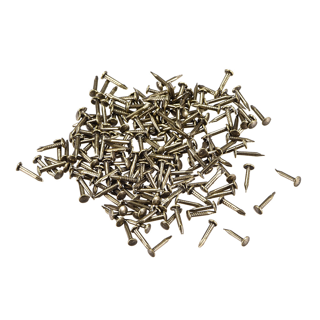 uxcell Uxcell Small Tiny Nails 1.2X8mm for DIY Decorative Wooden Boxes Bronze Tone 300pcs
