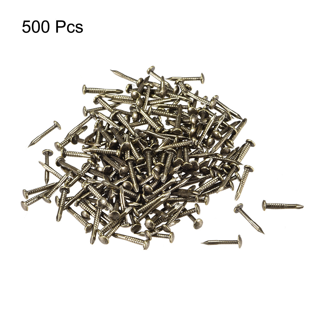 uxcell Uxcell Small Tiny Nails 1.2X10mm for DIY Decorative Wooden Boxes Bronze Tone 500pcs