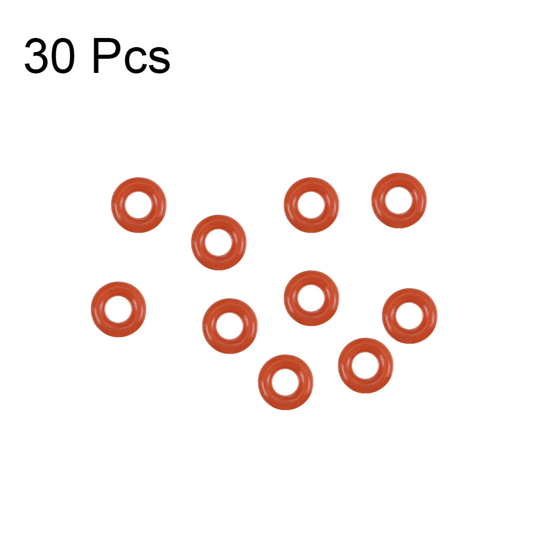 uxcell Uxcell Silicone O-Rings 1mm Width, Seal Gasket Red 30Pcs