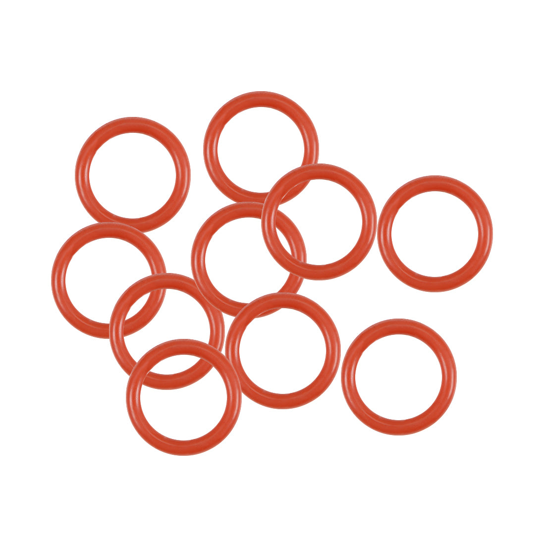 uxcell Uxcell Silicone O-Rings 1mm Width, Seal Gasket Red 10Pcs