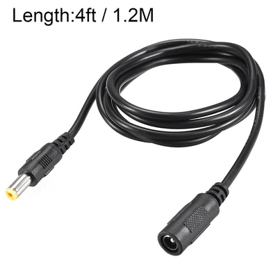 Harfington Uxcell Power Extension Cable 4ft 2.1mmx5.5mm Compatible w DC12V 1A Adapter