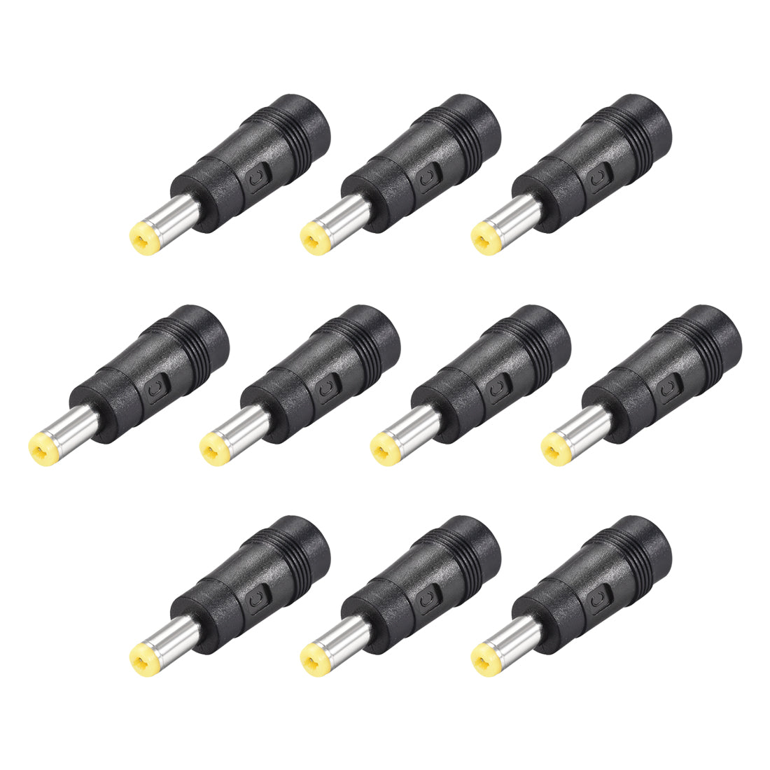 uxcell Uxcell 10Pcs DC Power Converter 5.5mm x 2.5mm Male to 5.5mm x 2.1mm Female Connector