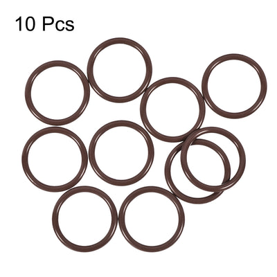 Uxcell Fluorine Rubber O-Rings 11mm OD 4.8mm ID 3.1mm Width, Metric FKM