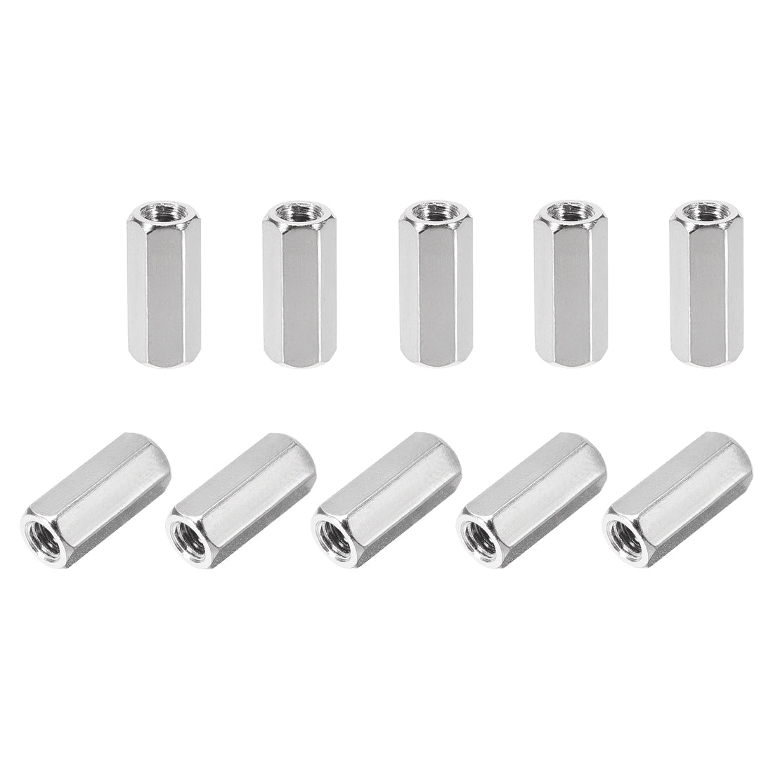Uxcell Uxcell M4 x 40mm Female to Female Hex Nickel Plated Spacer Standoff 20pcs