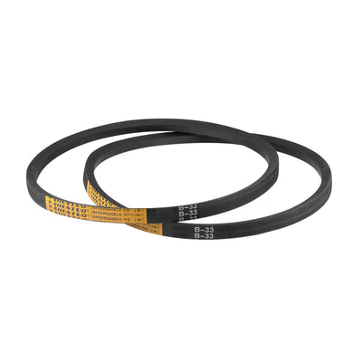 Harfington Uxcell B33 V-Belts 33" Pitch Length, B-Section Rubber Drive Belt 2pcs