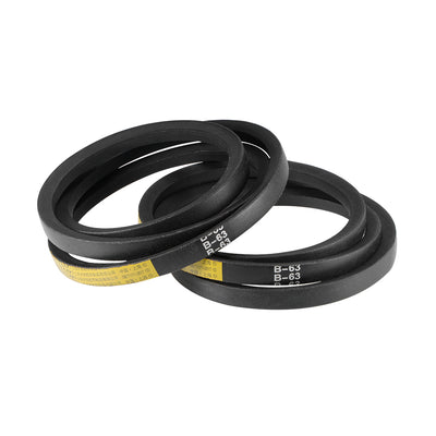Harfington Uxcell B63 V-Belts 63" Pitch Length, B-Section Rubber Drive Belt 2pcs