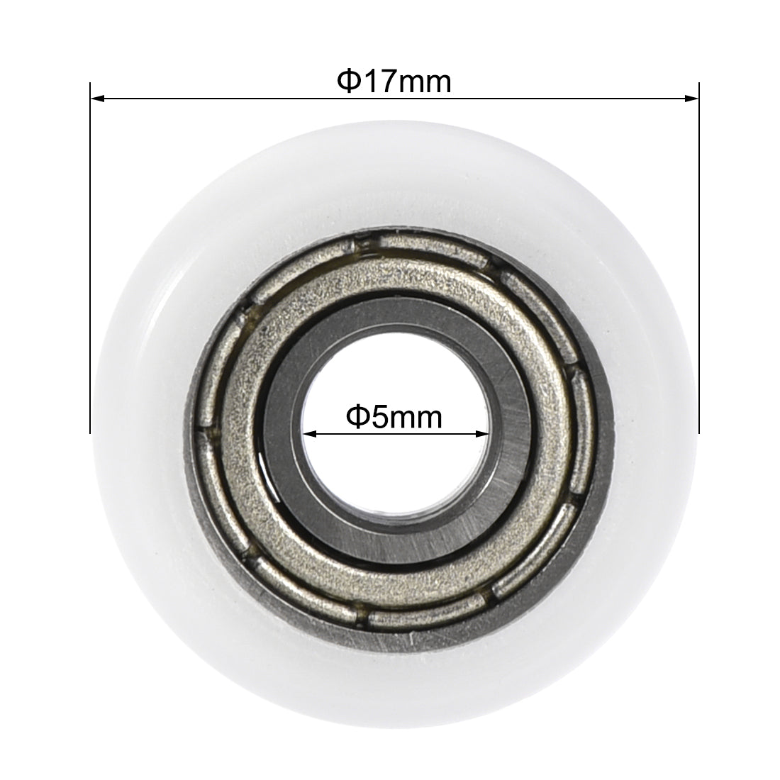 uxcell Uxcell Ball Bearing Guide Pulley Roller Double Shielded Chrome Steel Bearings