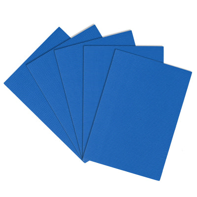 Harfington Uxcell 5pcs Corrugated Cardboard Paper Sheets,Blue,7.87-inch  x 11.90-inch