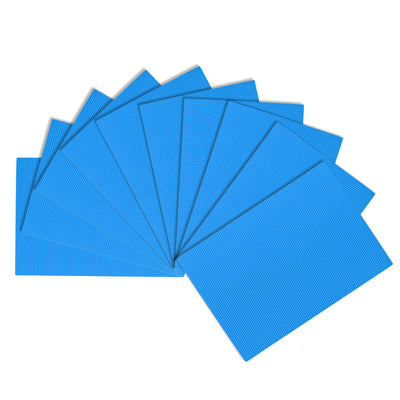 Harfington Uxcell 10pcs Corrugated Cardboard Paper Sheets,Blue,7.87-inch  x 11.90-inch