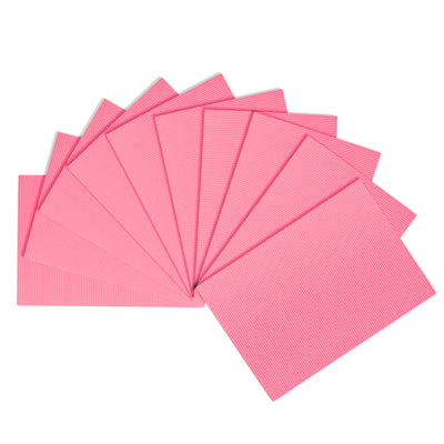 Harfington Uxcell 10pcs Corrugated Cardboard Paper Sheets,Pink,7.87-inch  x 11.81-inch