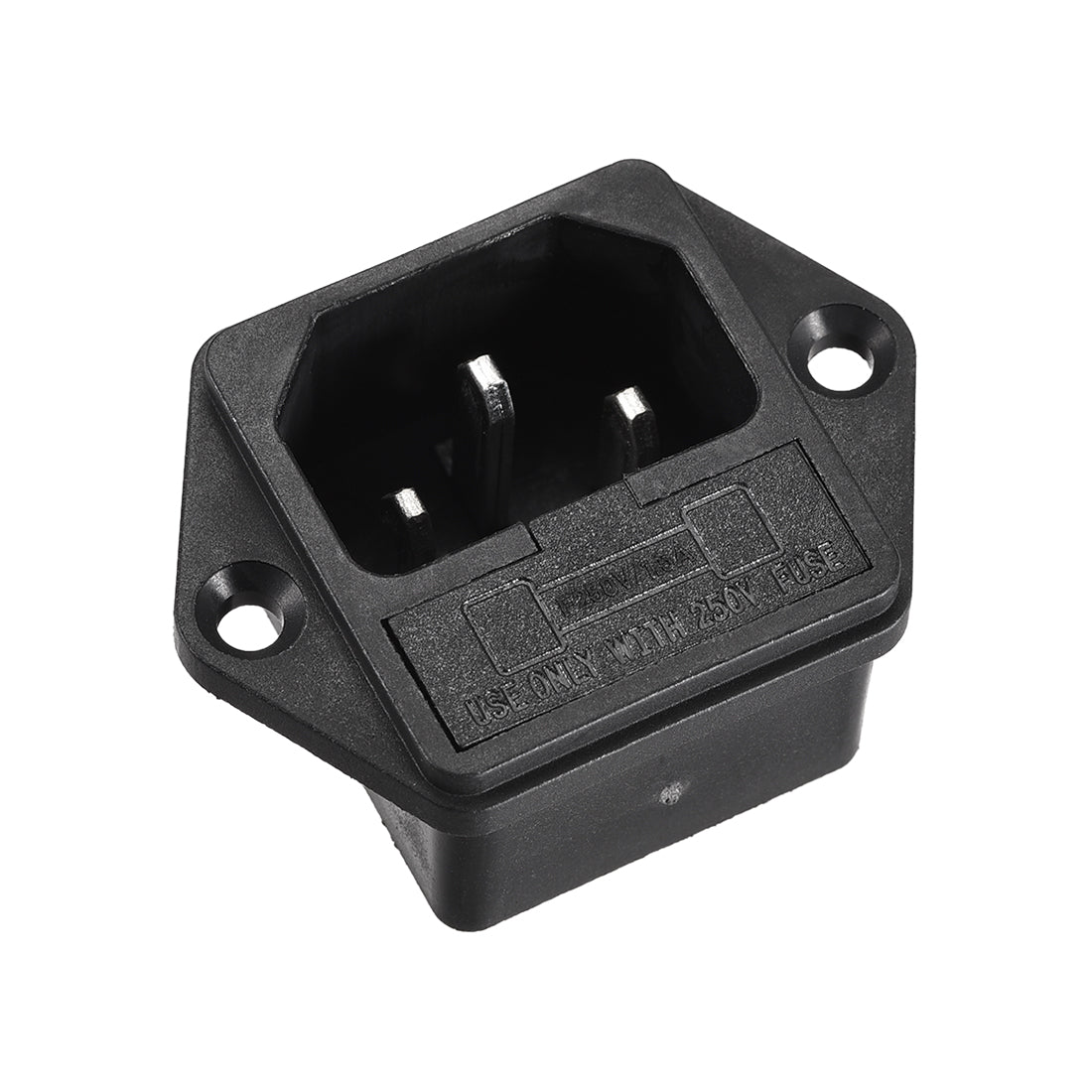 IEC320 C14 Inlet Power Socket AC 250V 10A 250V 6.3A 2.5W w Fuse 2Set ...