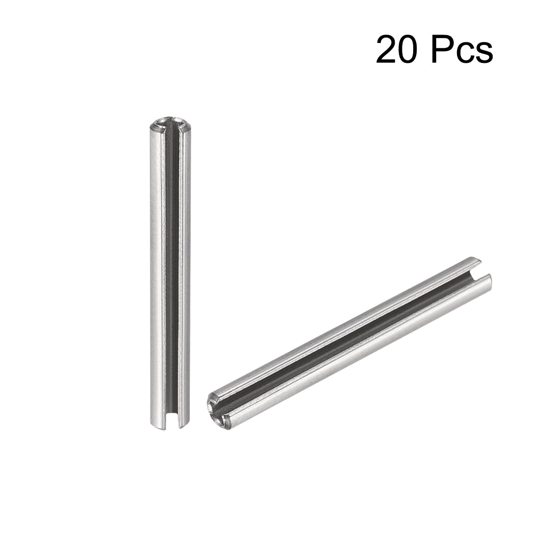 Uxcell M3 X 30mm Slotted Spring Pins - 304 Stainless Steel Split Roll Dowel Pins - View #8
