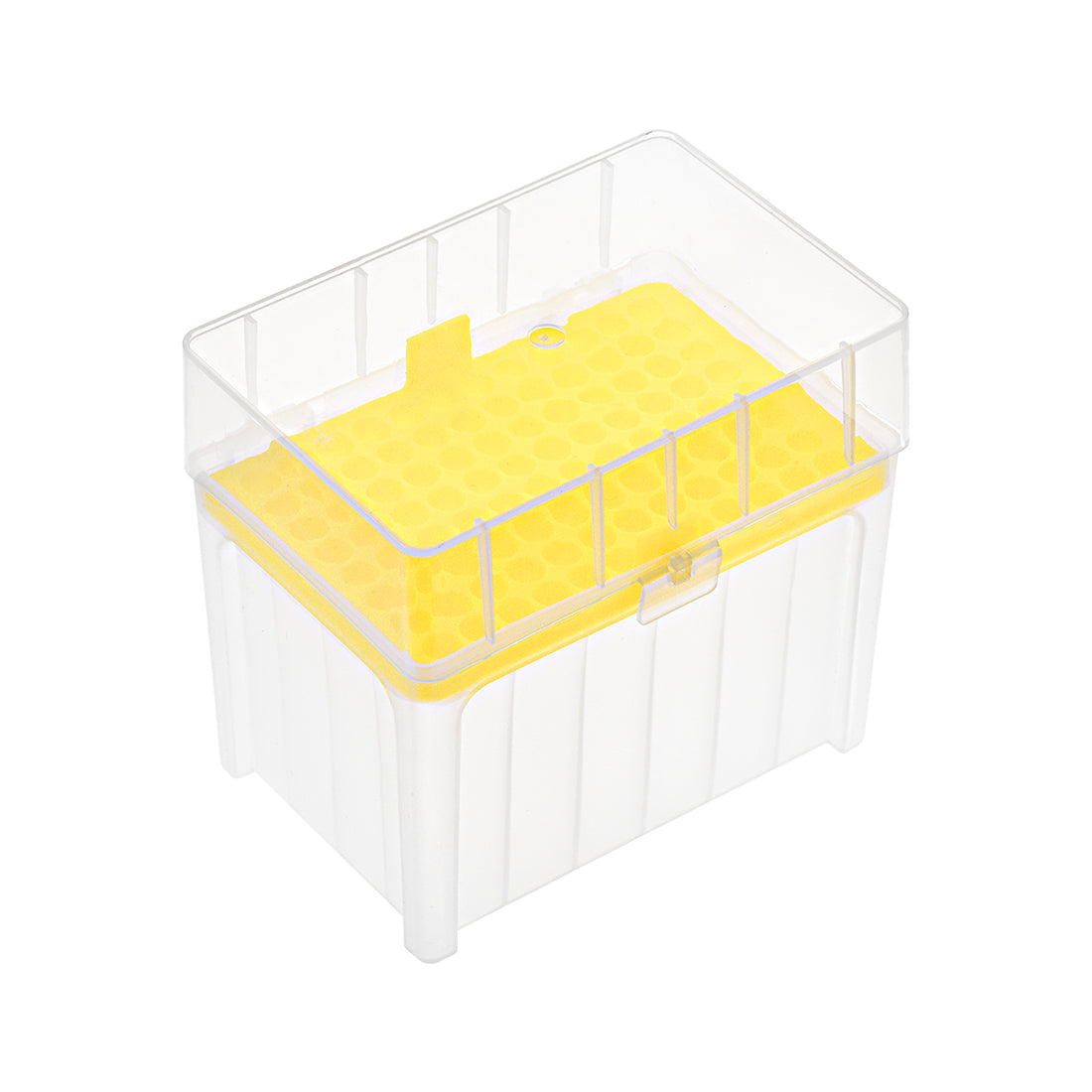 uxcell Uxcell Pipette Tips Box 96-Well Polypropylene Tip Holder Container for 1ml/1000ul Pipettor 7.5mm Hole Diameter Yellow