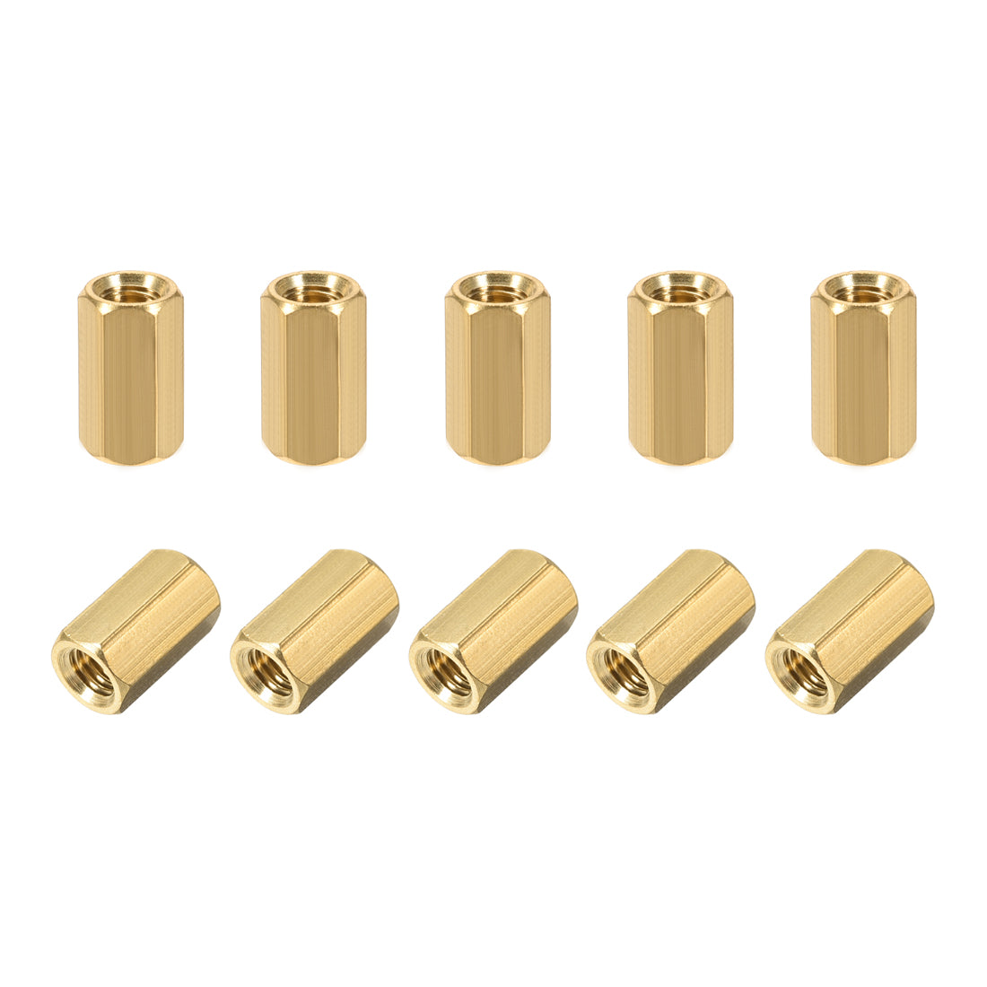 Uxcell Uxcell M5 x 20 mm Female to Female Hex Brass Spacer Standoff 10pcs