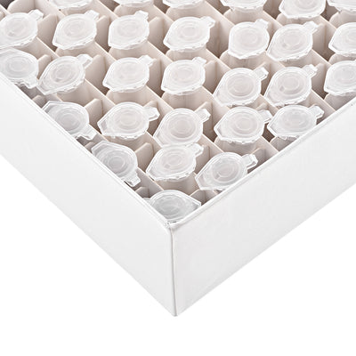 Harfington Uxcell Freezer Tube Box 100 Places Waterproof Cardboard Holder Rack for 1.5/1.8/2ml Microcentrifuge Tubes 3Pcs