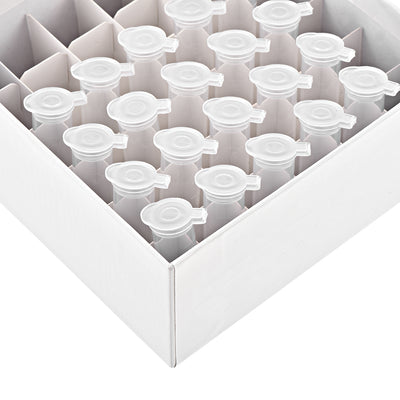 Harfington Uxcell Freezer Tube Box 36 Places Waterproof Cardboard Holder Rack for 5ml Microcentrifuge Tubes