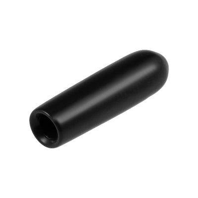 Harfington Uxcell 200pcs Rubber End Caps 3mm ID 15mm Height Screw Thread Protectors Black