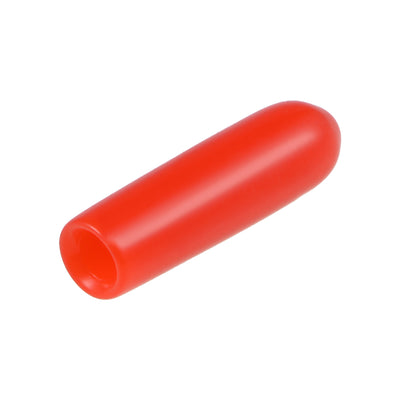 uxcell Uxcell 80pcs Rubber End Caps 3mm ID 15mm Height Screw Thread Protectors Red