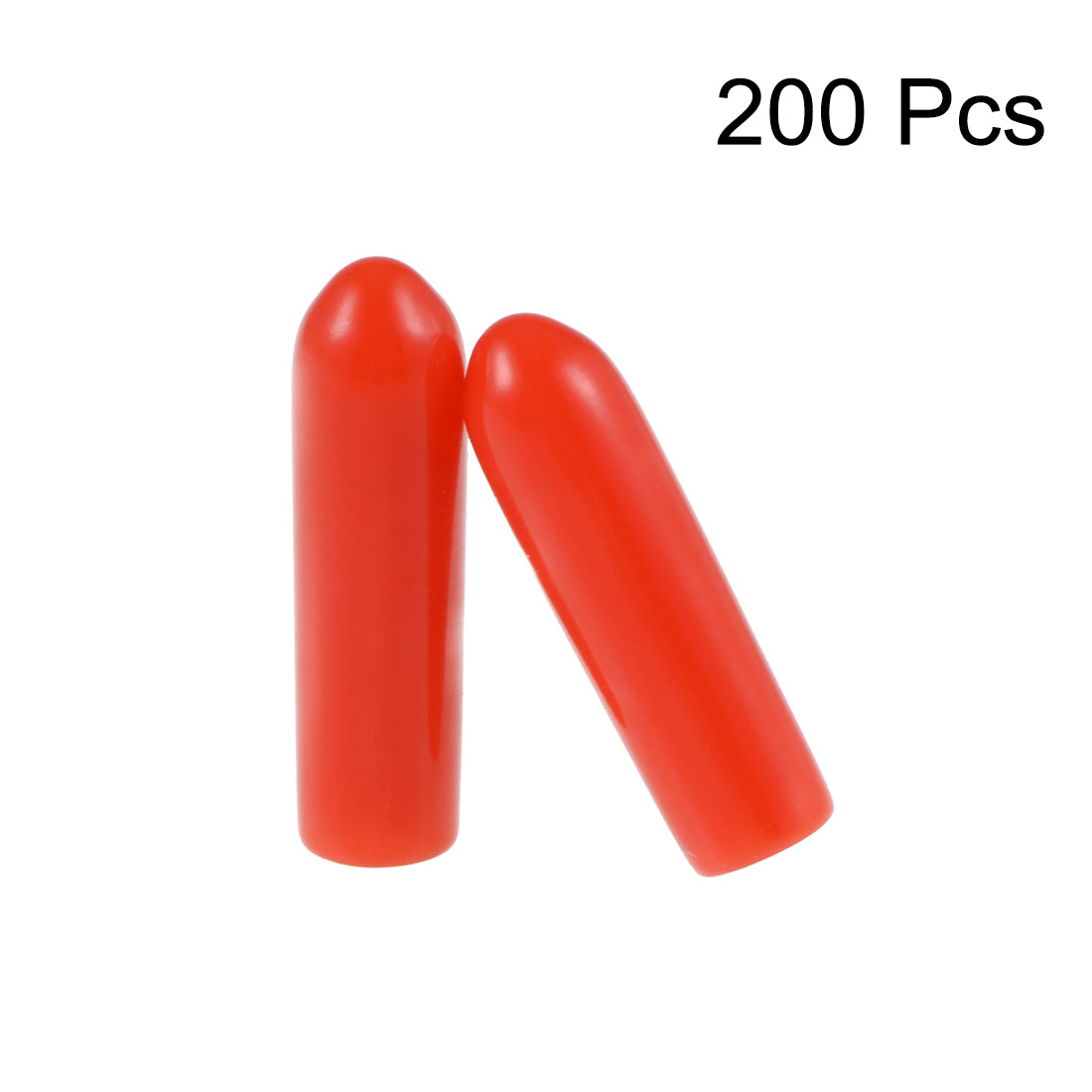 uxcell Uxcell 200pcs Rubber End Caps 3mm ID 15mm Height Screw Thread Protectors Red