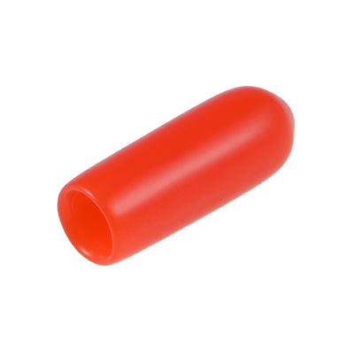 Harfington Uxcell 80pcs Rubber End Caps 3.5mm ID 15mm Height Screw Thread Protectors Red