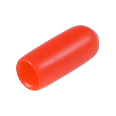 Harfington Uxcell 80pcs Rubber End Caps 4.5mm ID 15mm Height Screw Thread Protectors Red