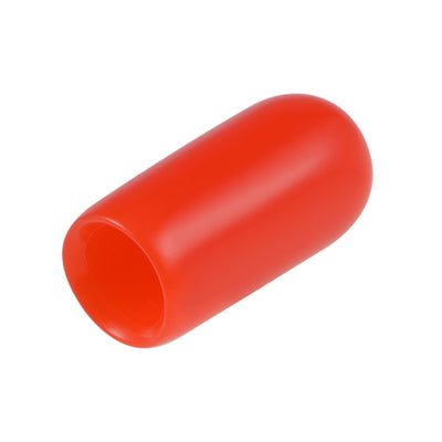 Harfington Uxcell 80pcs Rubber End Caps 5mm ID 15mm Height Screw Thread Protectors Red