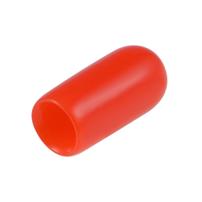 Harfington Uxcell 200pcs Rubber End Caps 5.5mm ID 15mm Height Screw Thread Protectors Red