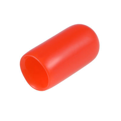 Harfington Uxcell 80pcs Rubber End Caps 6mm ID 15mm Height Screw Thread Protectors Red