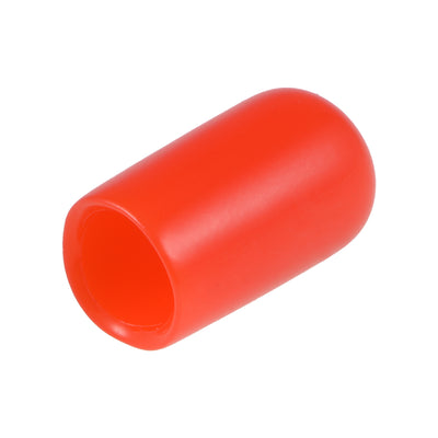 Harfington Uxcell 200pcs Rubber End Caps 6.5mm ID 15mm Height Screw Thread Protectors Red