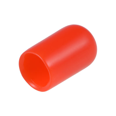 Harfington Uxcell 80pcs Rubber End Caps 7mm ID 15mm Height Screw Thread Protectors Red