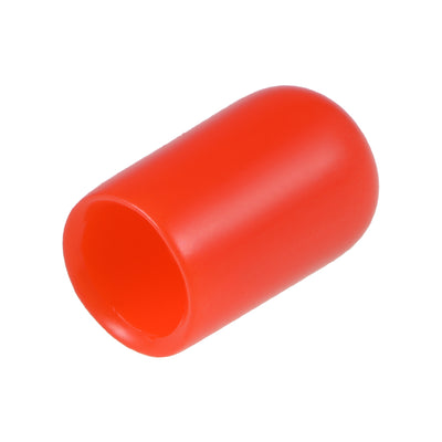 Harfington Uxcell 200pcs Rubber End Caps 7.5mm ID 15mm Height Screw Thread Protectors Red