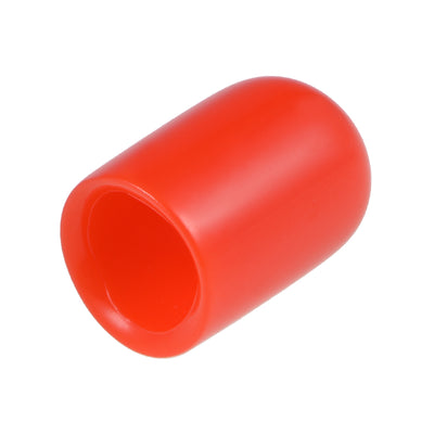 Harfington Uxcell 200pcs Rubber End Caps 8mm ID 15mm Height Screw Thread Protectors Red