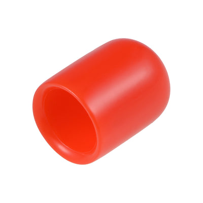 uxcell Uxcell 80pcs Rubber End Caps 8.5mm ID 15mm Height Screw Thread Protectors Red