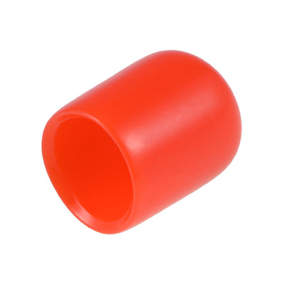 Harfington Uxcell 80pcs Rubber End Caps 9mm ID 15mm Height Screw Thread Protectors Red