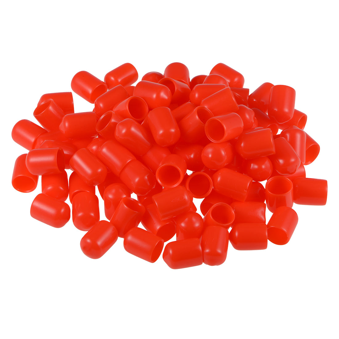 uxcell Uxcell 200pcs Rubber End Caps 9.5mm ID 18mm Height Screw Thread Protectors Red