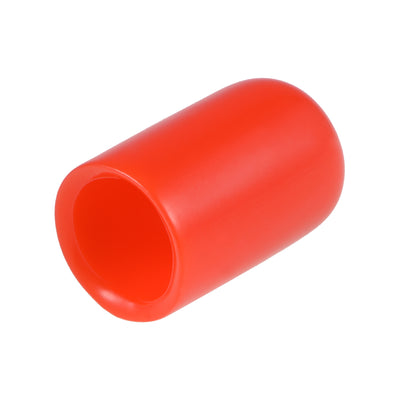 uxcell Uxcell 20pcs Rubber End Caps 10mm ID 20mm Height Screw Thread Protectors Red