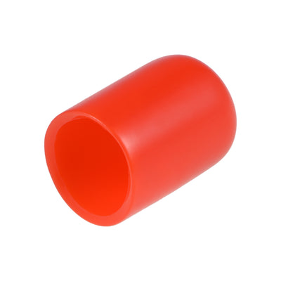 Harfington Uxcell 80pcs Rubber End Caps 12mm ID 20mm Height Screw Thread Protectors Red