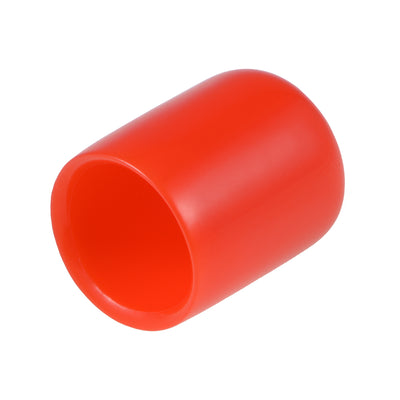 Harfington Uxcell 80pcs Rubber End Caps 14mm ID 20mm Height Screw Thread Protectors Red