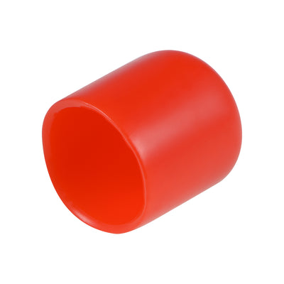 Harfington Uxcell 25pcs Rubber End Caps 16mm ID 20mm Height Screw Thread Protectors Red