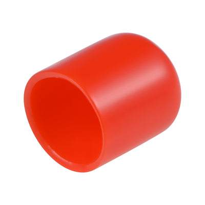Harfington Uxcell 25pcs Rubber End Caps 18mm ID 25mm Height Screw Thread Protectors Red