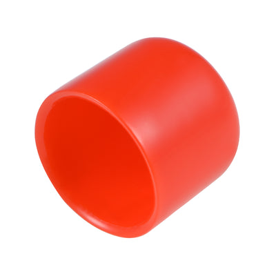 Harfington Uxcell 25pcs Rubber End Caps 23mm ID 25mm Height Screw Thread Protectors Red