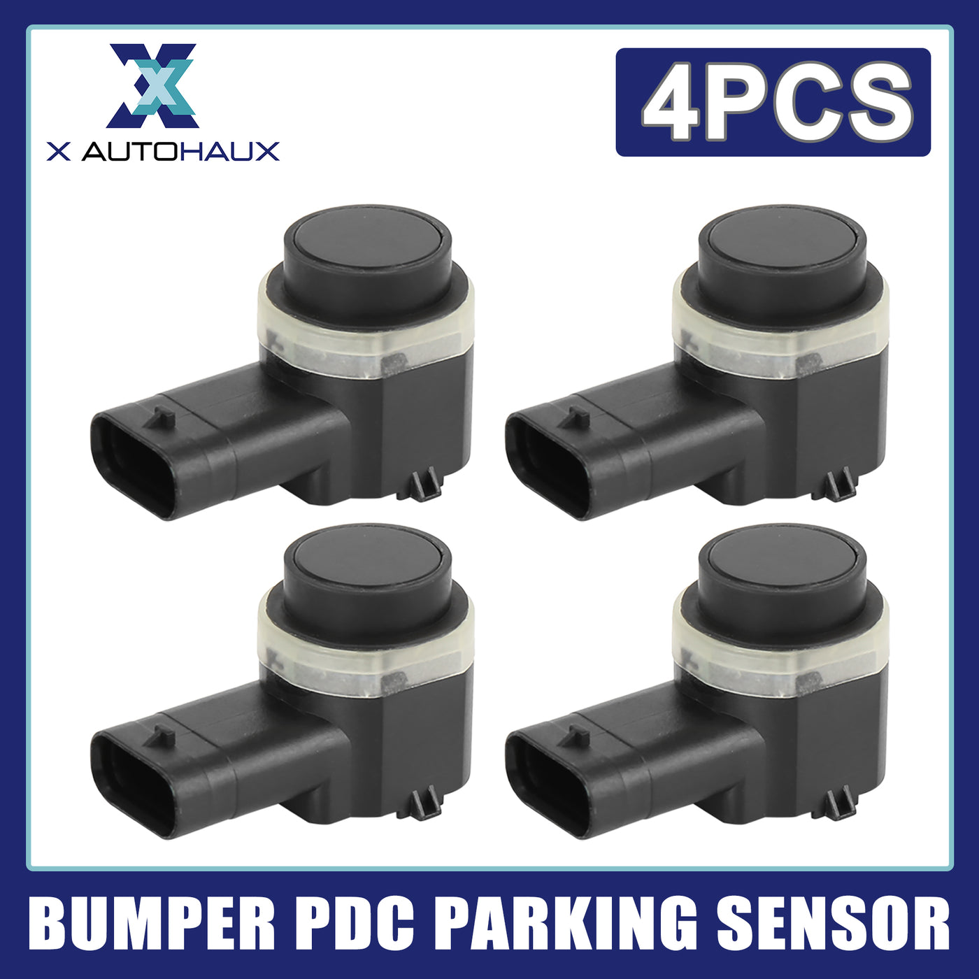 X AUTOHAUX 4pcs 4H0919275 Bumper Reverse PDC Parking Sensor for Audi A4 A5 A6 Q3 Q4 Q7 S4 S5 S8 R8 for Seat for VW Touareg CC