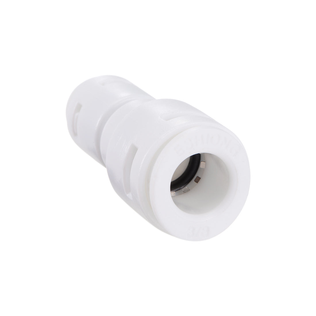 uxcell Uxcell Quick Connector 1/4" to 3/8" Push Fit Straight Connect Fittings for RO Water Purifier, 43mm White 10Pcs