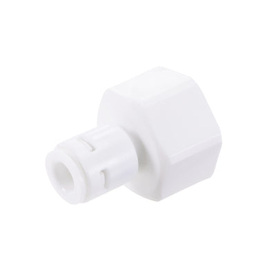 Harfington Uxcell Quick Connector G1/2 Female Thread to 1/4" Tube, Straight Connect Fittings for Water Purifier, 34mm White 5Pcs